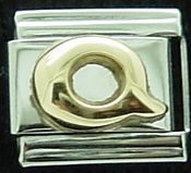 Gold Letter Q - Talexia Letter enamel Italian charm
